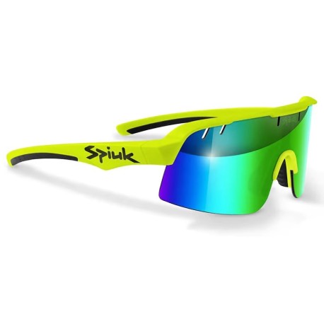 Gafas Spiuk Skala amarillo fluor con lentes espejadas verde
